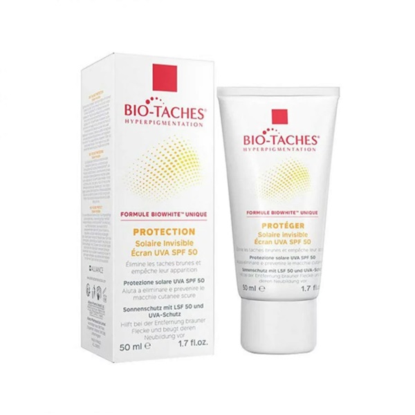 BIO TACHES Solaire Invisible Haute Protection SPF50. Tube 50ml