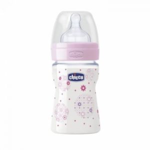 CHICCO BIBERON ROSE PLASTIC 0M+ 150 ML