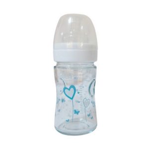 CHICCO BIBERON EN VERRE BLEU 150 ML
