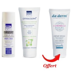 PACK CYTOLNAT ANTI AGE + GEL NETTOYANT + CREME HYDRATENTE OFFERT