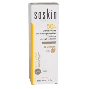 SOSKIN 02 CREME SOLAIRE TEINTEE MEDIUM SPF50+, 50 ml