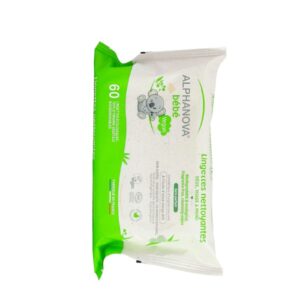 Alphanova Bébé Lingettes bébé nettoyantes sans parfum 60 pcs