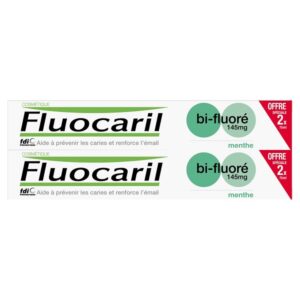 FLUOCARIL DENTIFRICE BI-FLUORÉ MENTHE 145MG, 75ML LOT DE 2