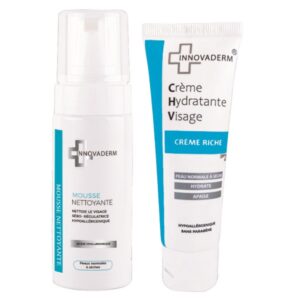 1 PACK INNOVADERM CREME RICHE HYDRATANTE SPF20 + MOUSSE NETTOYANT 150 ML