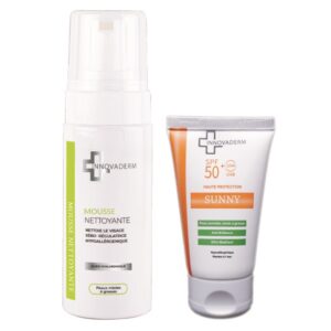 1 PACK INNOVADERM SPF 50+ PEAU MIXTE A GRASSE + MOUSSE NETTOYANT 150 ML