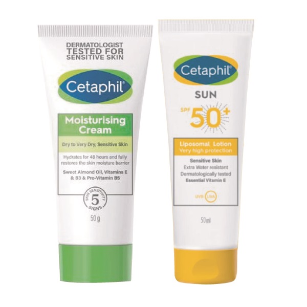 1 Pack Cetaphil ECRAN LIPOSOMAL 50 ML + CREME HYDRATANT 50 GR