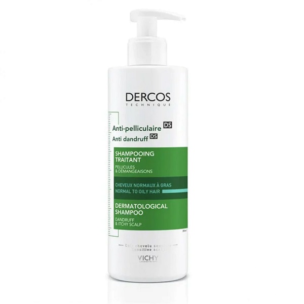 VICHY DERCOS ANTI PELLICULAIRE Shampooing traitant Cheveux normaux à gras 390ML