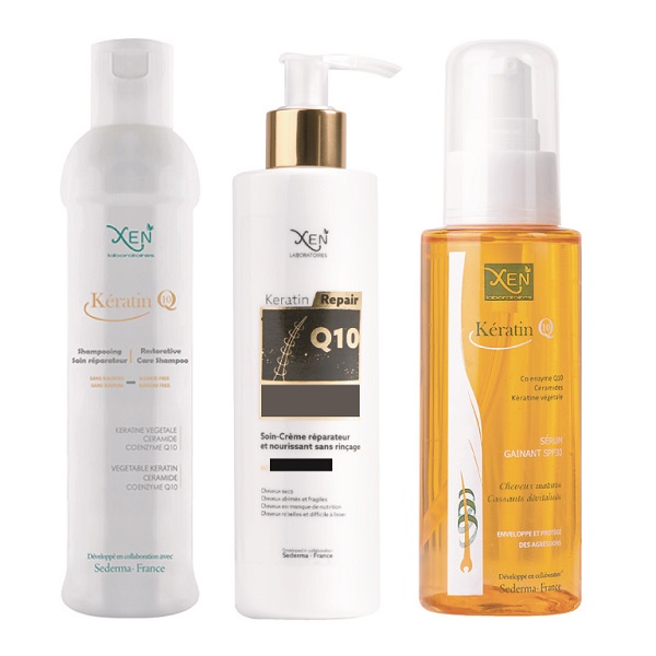 XEN PACK Keratin Q10 SHAMPOIN 300 ML + SERUM 100 ML+ APRES 250 ML