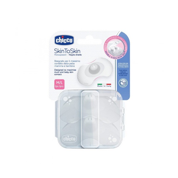 CHICCO 2 BOUTS DE SEINS EN SILICONE M/L