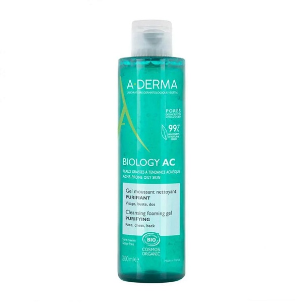 ADERMA BIOLOGY AC Gel Moussant Nettoyant Purifiant 200ML