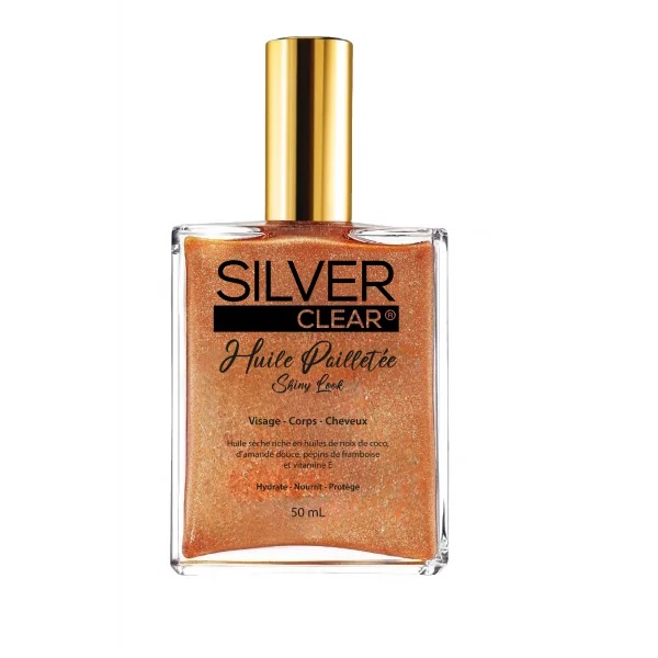 Silver clear huile seche pailletee 50ml