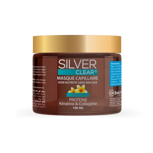 SILVER CLEAR MASQUE CAPILLAIRE SOIN NUTRITIF SANS RINÇAGE 100ML