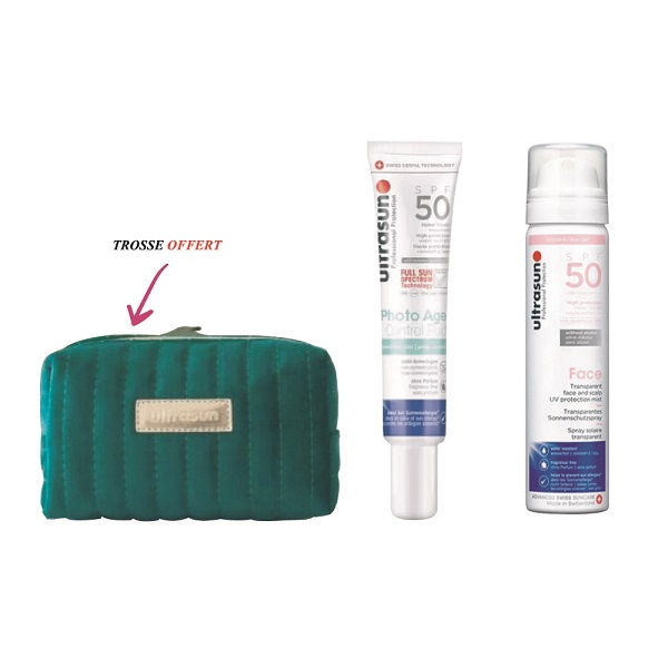 1 ULTRASUN PHOTO AGE CONTROL FLUID SPF50 40ML + ULTRASUN BRUME DE PROTECTION UV FACE & SCALP SPF50 , 75 ML