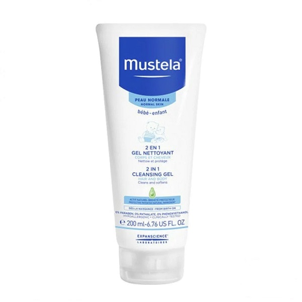 MUSTELA GEL NETTOYANT 2 EN 1 CHEVEUX ET CORPS 200ML