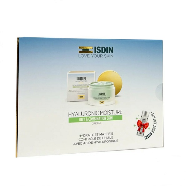 ISDIN - COFFRET : CREME HYDRATANTE PEAUX GRASSES ET MIXTE 50G + EAU MICELLAIRE 30ML OFFERTE