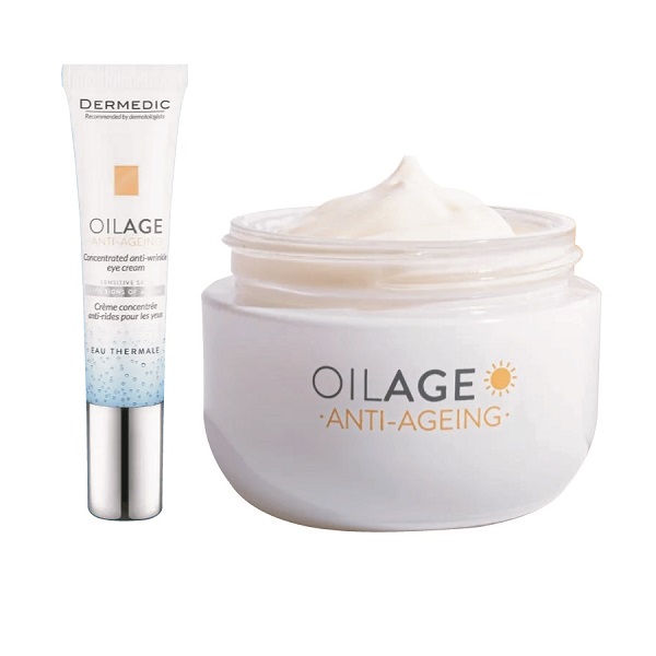 Dermedic Oilage Creme De Jour Nourrissante Anti-age 50ml + CONTOUR DES YEUX 15ML