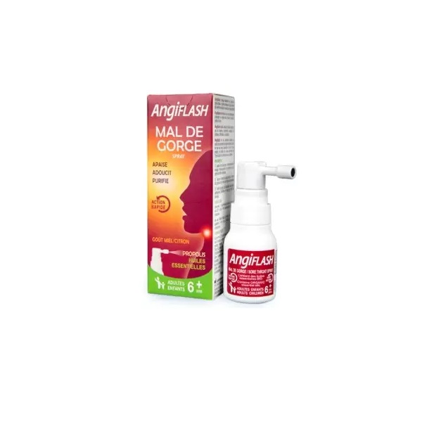 ANGIFLASH MAL DE GORGE SPRAY MIEL CITRON 20ML