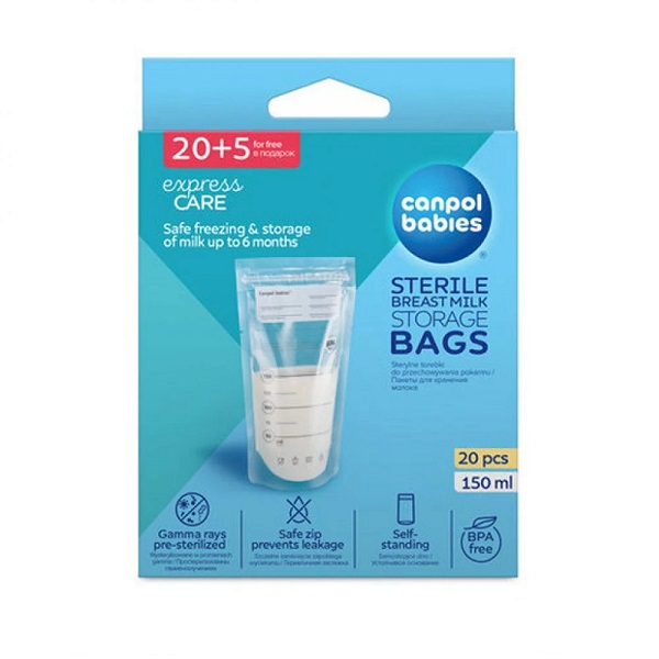 CANPOL BABIES 25 SACS DE CONSERVATION DU LAIT MATERNEL 150ML - 70/001