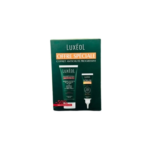 LUXEOL - COFFRET ANTICHUTE PROGRESSIVE : SHAMPOOING ANTICHUTE + SERUM ANTICHUTE PROGRESSIVE