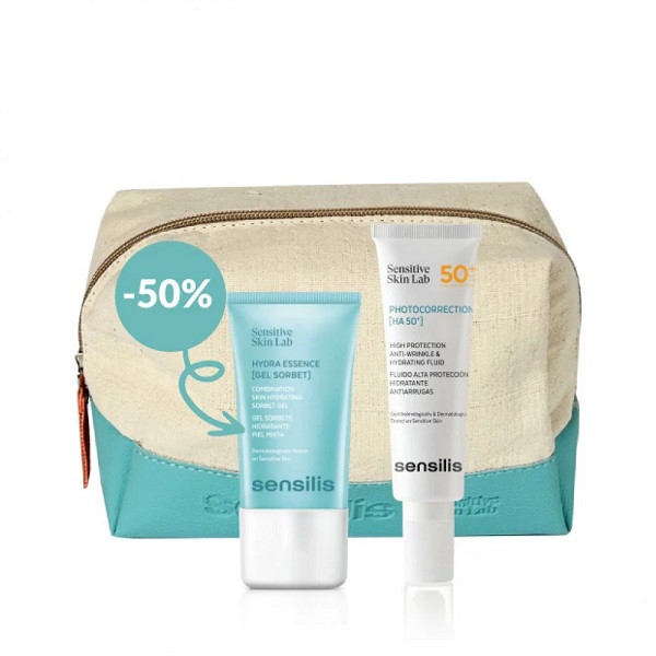 SENSILIS TROUSSE Photocorrection HA 50+ Fluide + HYDRA ESSENCE GEL SORBET 40ML