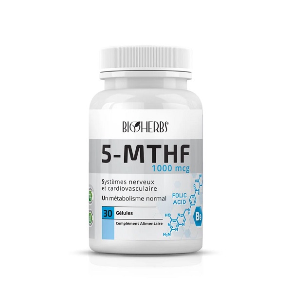 BIOHERBS 5-MTHF : Vitamine B9, BOITE 30 gélules