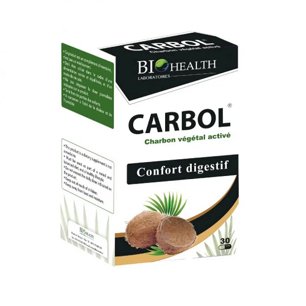BIOHEALTH CARBOL CHARBON VEGETAL ACTIVE 30 GELULES