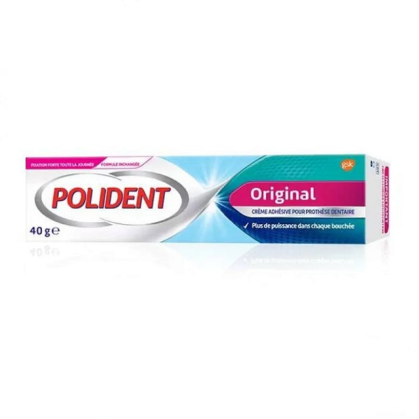 POLIDENT ORIGINAL Creme Adhesive Pour Protheses Dentaire 40gr