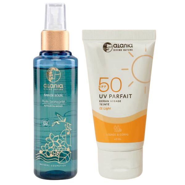 ALANIA ECRAN TEINTE SPF 50+ 40ML + ALANIA Bain de Soleil – Huile bronzante 150ML offert