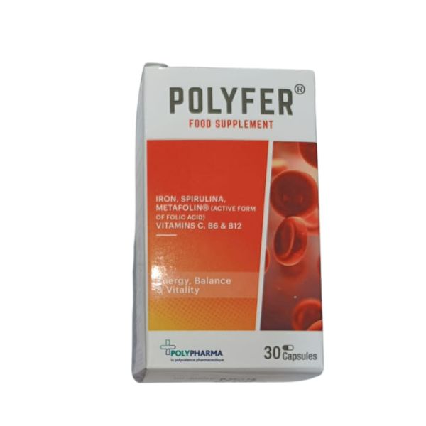 POLYPHARMA POLYFER 30 CAPSULES