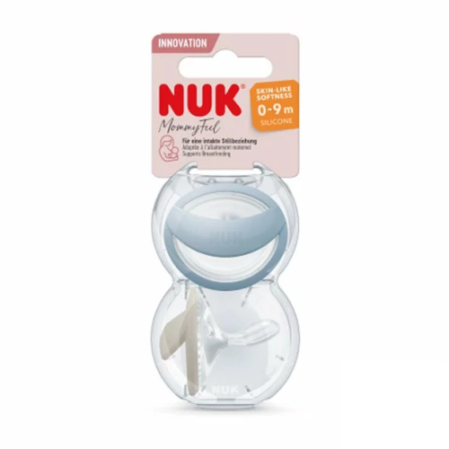 NUK 2 SUCETTES EN SILICONE MOMMYFEEL 0-9M AVEC BOITE