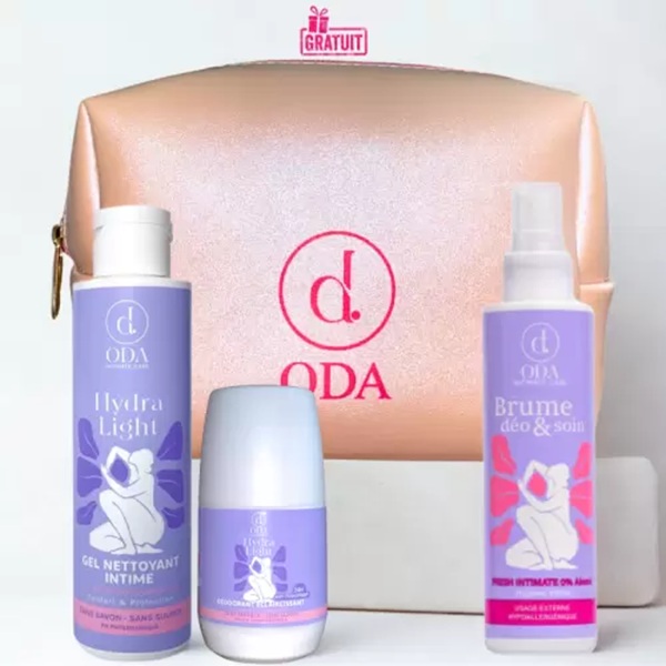 ODA TROUSSE GEL NETTOYANT INTIME 150ML+DEODORANT 20ML+BRUME DEO ET SOIN 150ML