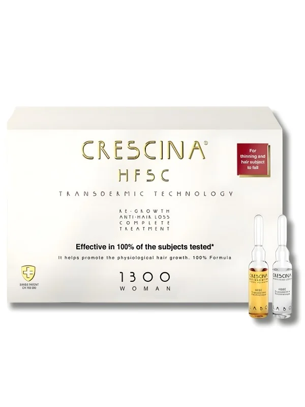 CRESCINA TTT COMPLET (ANTI CHUTE+REPOUSSE) 1300 femme 10 +10 AMPOULES