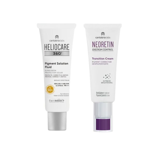 Heliocare PACK NEORETIN ANTI TACHE TRANSITION CREME + PIGMENT SOLUTION SPF50+