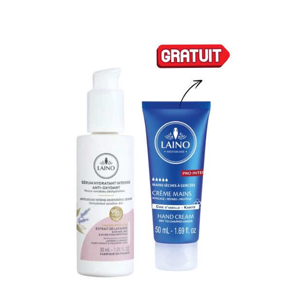 1 PACK LAINO SERUM HYDRATANT ANTI OXYDANT 30ML + CRME MAIN OFFERT