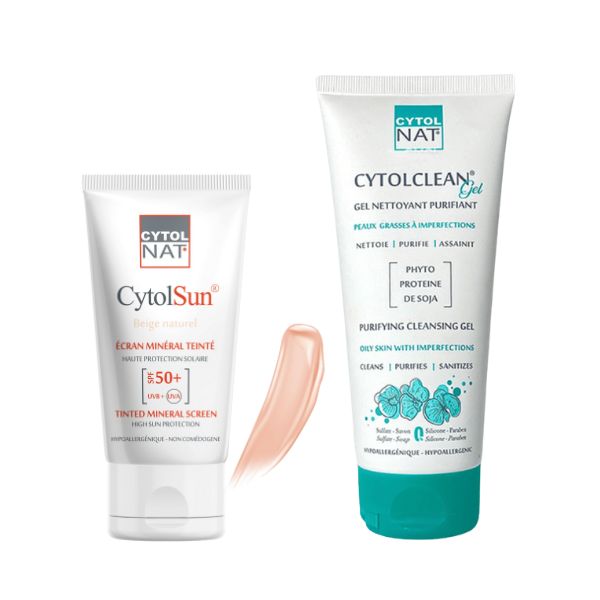 1 PACK CYTOLNAT  ECRAN BEIGE NATUREL +GEL NETTOYANT 175ML