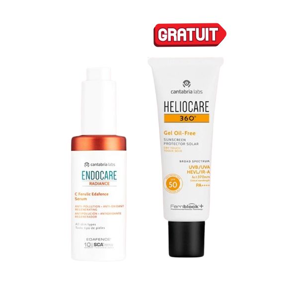 1 Endocare Radiance C Ferulic Edafence Serum 30ml + HELIOCARE 360 Gel Oil free SPF50 50 ml OFFERT
