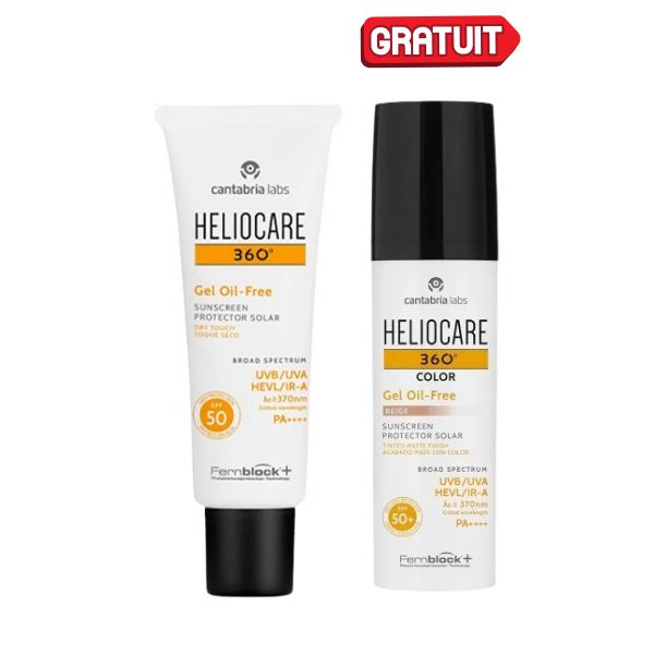 1 HELIOCARE 360 Gel Oil free SPF50 50 ml + HELIOCARE 360° COLOR BEIGE OFFERT