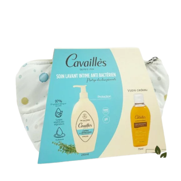 1 ROGE CAVAILLES TROUSSE Soin Intime Anti Bacterien 250ML + HUILE DE DOUCHE VELOUTANTE 75ML OFFERTE