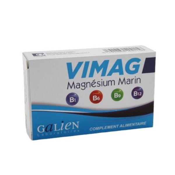 GALIEN VIMAG MAGNESIUM MARIN + VITAMINES B1/B6/B9/B12 30 COMPRIMES