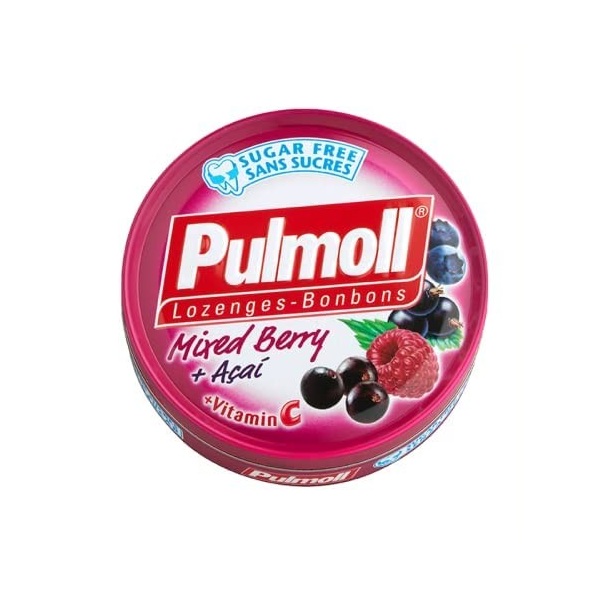 PULMOLL SANS SUCRE SAVEUR FRUITS ROUGES 45G