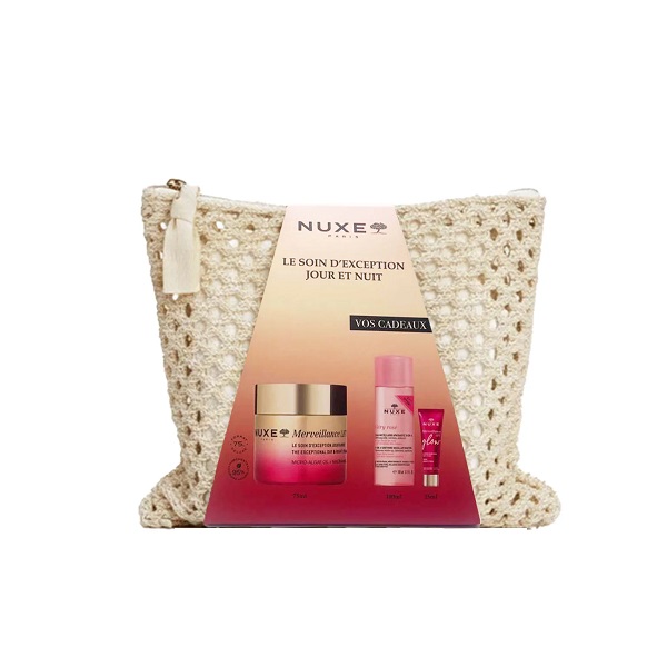 1 NUXE Trousse Le Soin D’exception Jour & Nuit + NUXE Merveillance Lift Glow La Crème Bonne Mine Effet Liftant (15 ml) (OFFERTE)