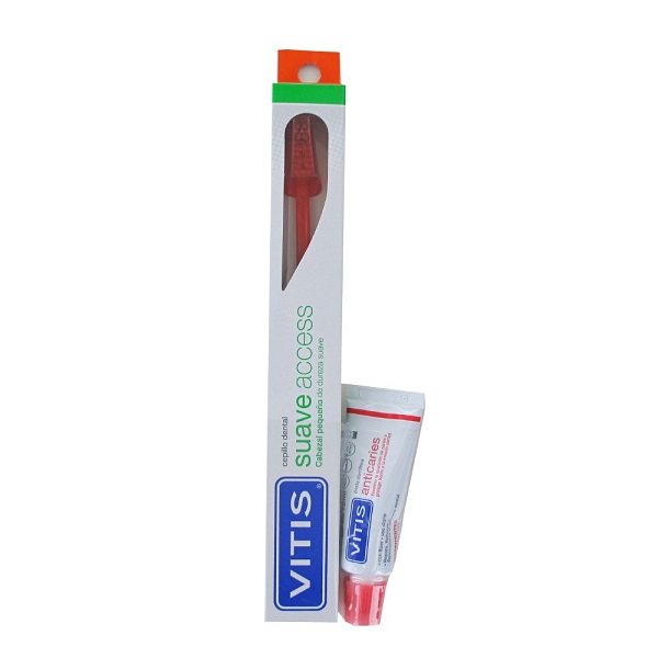 VITIS Brosse a dents souple avec tube de 15 ml