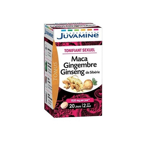 JUVAMINE MACA GINGEMBRE GINSENG DE SIBERIE 40 COMPRIMES