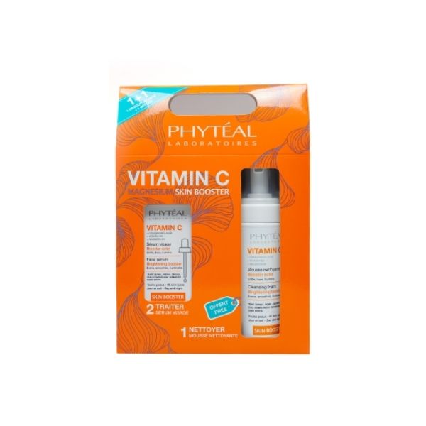 PHYTEAL VITAMINE C COFFRET SERUM VISAGE 30ML + MOUSSE GRT